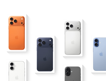 多款 iPhone 机型的包装盒。