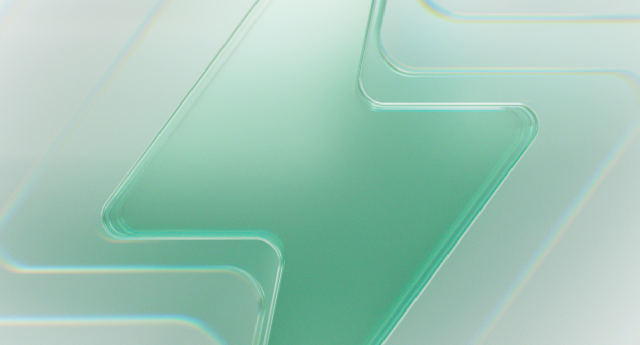 绿色背景上有一道闪电